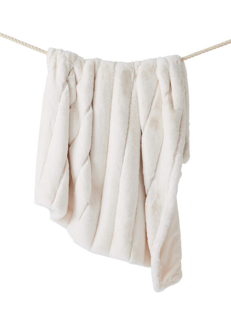 Fabulous-Furs Ivory Faux Fur Posh Throw  Fabulous-Furs Ivory Faux Fur Posh Throw