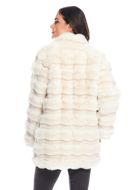 Fabulous-Furs Ivory Faux Fur Rainier Reversible Mink Coat  Fabulous-Furs Ivory Faux Fur Rainier Reversible Mink Coat