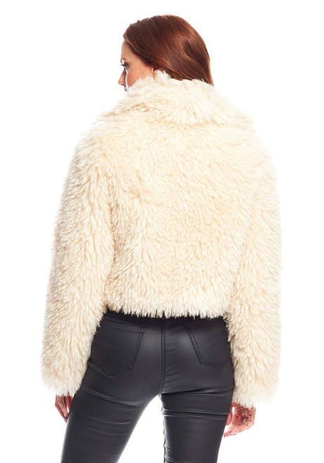 Fabulous-Furs Ivory Faux Sherpa Snowdrift Jacket  Fabulous-Furs Ivory Faux Sherpa Snowdrift Jacket