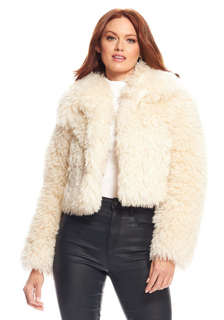 Fabulous-Furs Ivory Faux Sherpa Snowdrift Jacket  Fabulous-Furs Ivory Faux Sherpa Snowdrift Jacket
