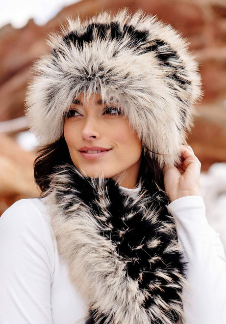 Fabulous-Furs Ivory Fox Faux Fur Cossack-Style Hat  Fabulous-Furs Ivory Fox Faux Fur Cossack-Style Hat
