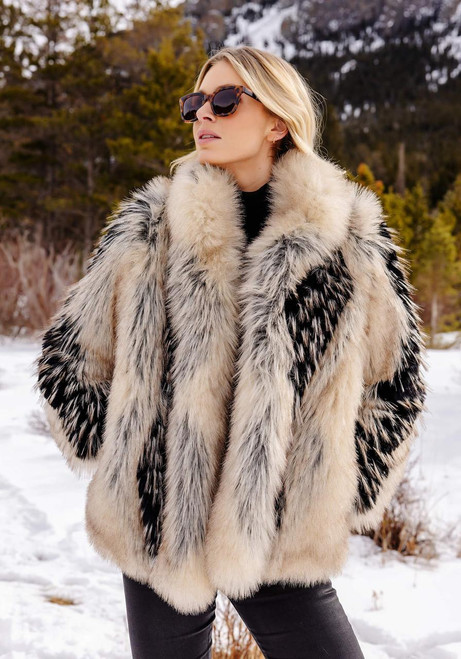 Fabulous-Furs Ivory Fox Faux Fur Foxy Favorite Jacket  Fabulous-Furs Ivory Fox Faux Fur Foxy Favorite Jacket
