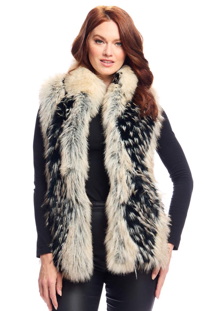 Fabulous-Furs Ivory Fox Faux Fur Hook Vest  Fabulous-Furs Ivory Fox Faux Fur Hook Vest
