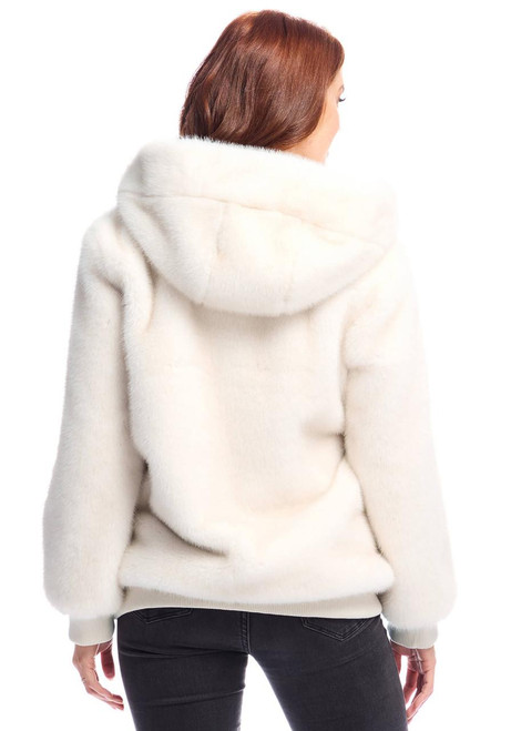 Fabulous-Furs Ivory Mink Faux Fur Ski Club Parka  Fabulous-Furs Ivory Mink Faux Fur Ski Club Parka