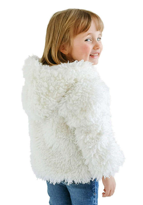 Fabulous-Furs Kids Ivory Lamb Faux Fur Hooded Parka Fabulous-Furs Kids Ivory Lamb Faux Fur Hooded Parka