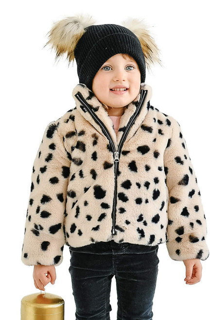 Fabulous-Furs Kid's Wild Cheetah Faux Fur Every-Day Zip Jacket  Fabulous-Furs Kid's Wild Cheetah Faux Fur Every-Day Zip Jacket