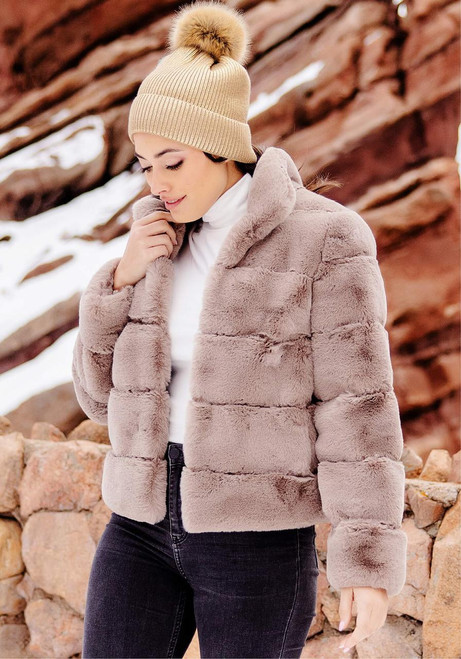 Fabulous-Furs Latte Faux Fur Posh Jacket  Fabulous-Furs Latte Faux Fur Posh Jacket