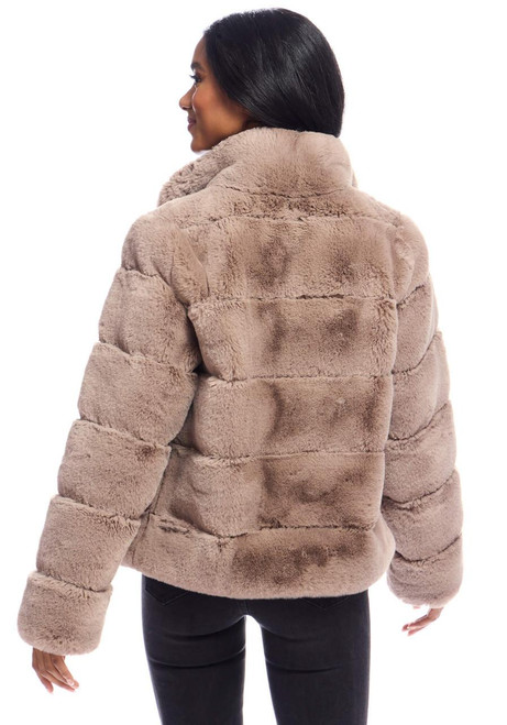 Fabulous-Furs Latte Faux Fur Posh Jacket  Fabulous-Furs Latte Faux Fur Posh Jacket