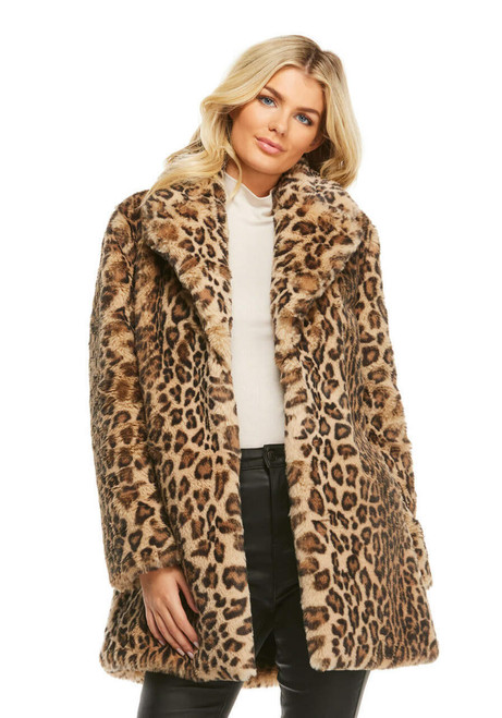 Fabulous-Furs Leopard Faux Fur Le Mink Jacket  Fabulous-Furs Leopard Faux Fur Le Mink Jacket