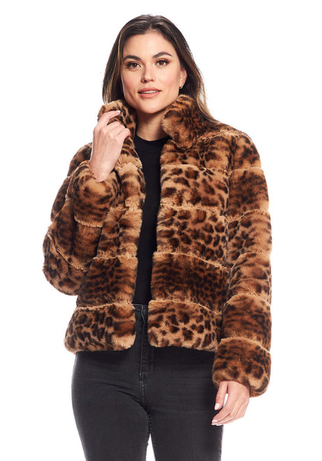 Fabulous-Furs Leopard Faux Fur Posh Jacket  Fabulous-Furs Leopard Faux Fur Posh Jacket