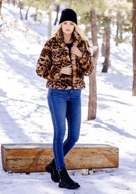 Fabulous-Furs Leopard Faux Fur Posh Jacket  Fabulous-Furs Leopard Faux Fur Posh Jacket