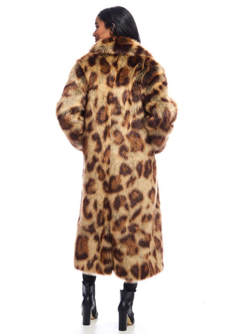 Fabulous-Furs Leopard Feline Fine Faux Fur Maxi Coat  Fabulous-Furs Leopard Feline Fine Faux Fur Maxi Coat