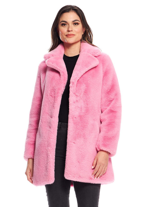 Fabulous-Furs Light Pink Faux Fur Le Mink Jacket  Fabulous-Furs Light Pink Faux Fur Le Mink Jacket