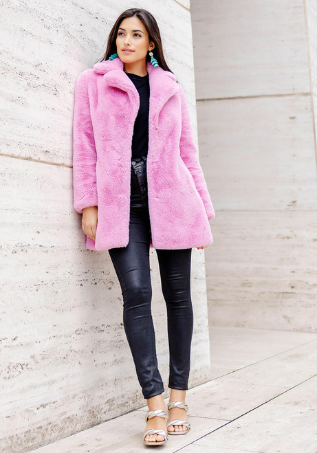 Fabulous-Furs Light Pink Faux Fur Le Mink Jacket  Fabulous-Furs Light Pink Faux Fur Le Mink Jacket