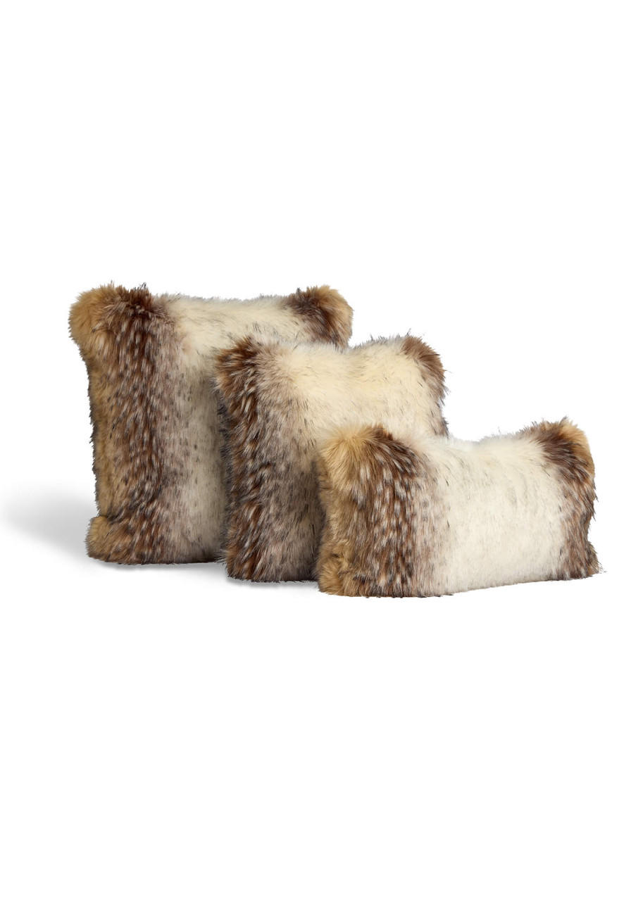Fabulous-Furs Limited Edition Arctic Wolf Faux Fur Pillows  Fabulous-Furs Limited Edition Arctic Wolf Faux Fur Pillows