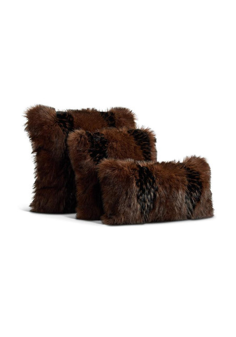 Fabulous-Furs Limited Edition Chocolate Fox Faux Fur Pillows  Fabulous-Furs Limited Edition Chocolate Fox Faux Fur Pillows