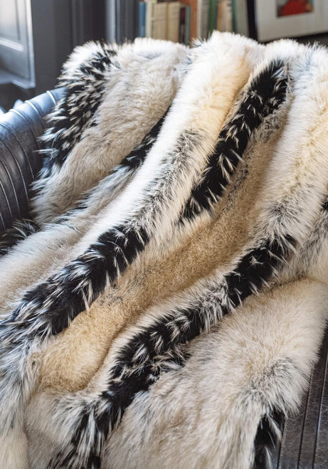 Fabulous-Furs Limited Edition Ivory Fox Faux Fur Throws  Fabulous-Furs Limited Edition Ivory Fox Faux Fur Throws