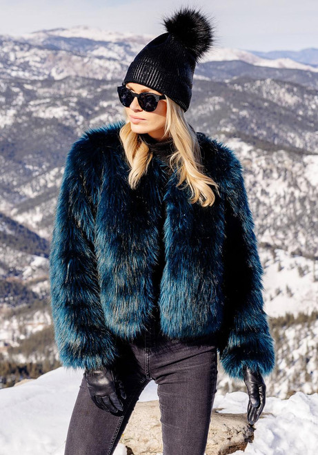 Fabulous-Furs Ocean Fox Faux Fur Happy Hour Jacket  Fabulous-Furs Ocean Fox Faux Fur Happy Hour Jacket