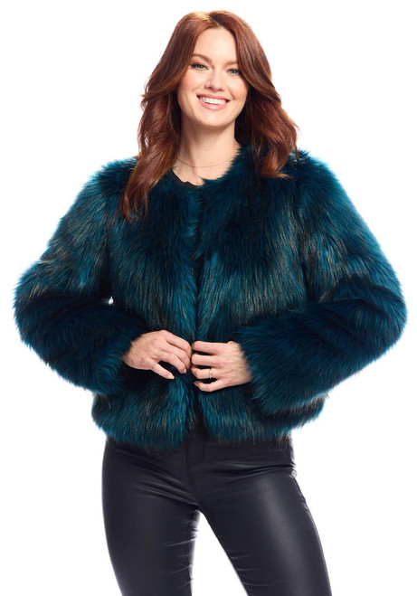Fabulous-Furs Ocean Fox Faux Fur Happy Hour Jacket  Fabulous-Furs Ocean Fox Faux Fur Happy Hour Jacket