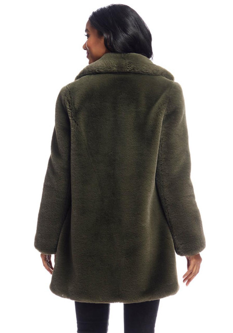 Fabulous-Furs Olive Faux Fur Le Mink Jacket  Fabulous-Furs Olive Faux Fur Le Mink Jacket