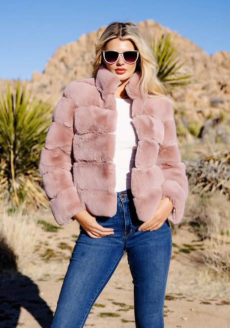 Fabulous-Furs Rosewood Faux Fur Posh Jacket  Fabulous-Furs Rosewood Faux Fur Posh Jacket