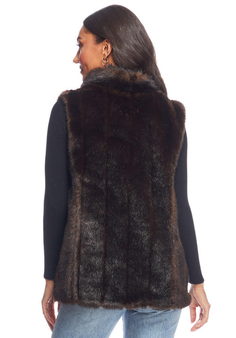 Fabulous-Furs Sable Faux Fur Hook Vest  Fabulous-Furs Sable Faux Fur Hook Vest