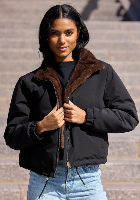 Fabulous-Furs Sable Insta Reversible Faux Fur Zip Jacket  Fabulous-Furs Sable Insta Reversible Faux Fur Zip Jacket