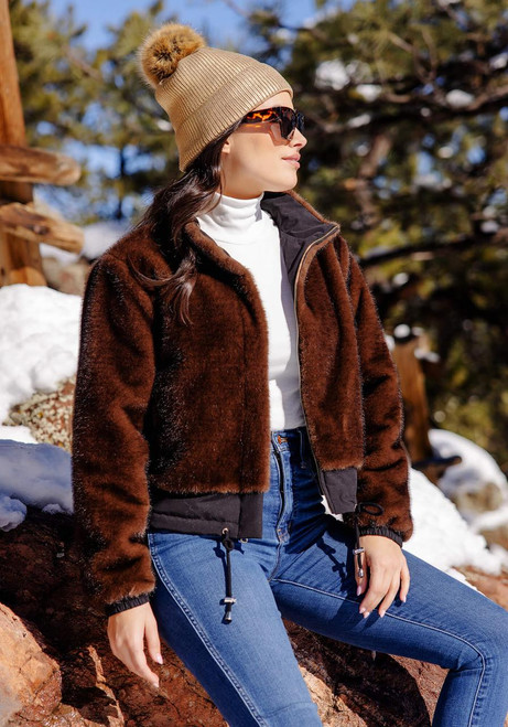 Fabulous-Furs Sable Insta Reversible Faux Fur Zip Jacket  Fabulous-Furs Sable Insta Reversible Faux Fur Zip Jacket