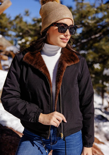 Fabulous-Furs Sable Insta Reversible Faux Fur Zip Jacket  Fabulous-Furs Sable Insta Reversible Faux Fur Zip Jacket