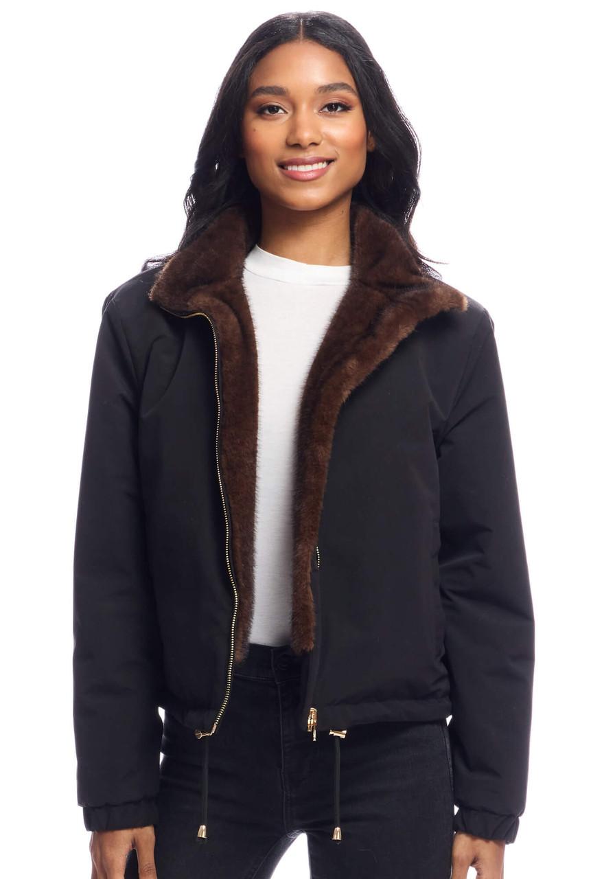 Fabulous-Furs Sable Insta Reversible Faux Fur Zip Jacket  Fabulous-Furs Sable Insta Reversible Faux Fur Zip Jacket