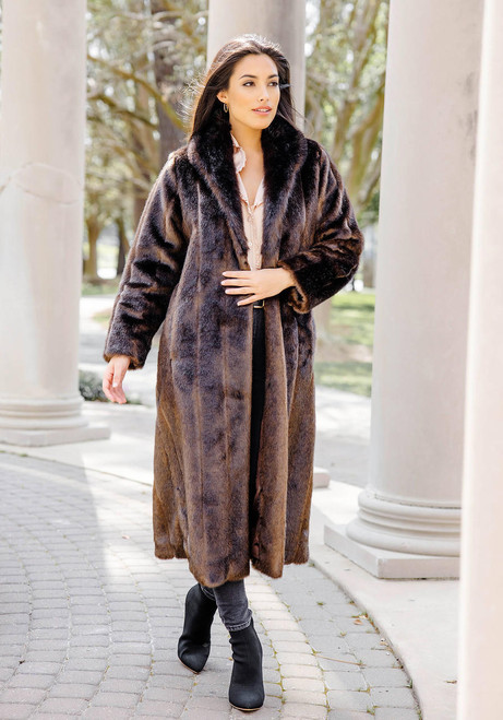 Fabulous-Furs Sable Signature Full-Length Faux Fur Coat  Fabulous-Furs Sable Signature Full-Length Faux Fur Coat