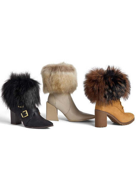 Fabulous-Furs Set of 3 Faux Fur Boot Toppers  Fabulous-Furs Set of 3 Faux Fur Boot Toppers