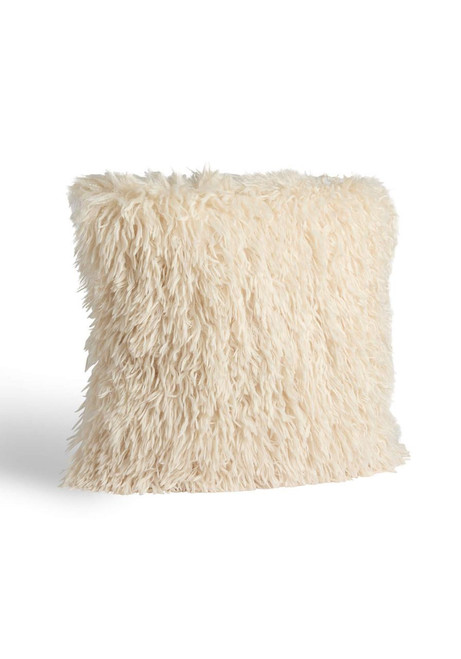 Fabulous-Furs Signature Series Cream Mongolian Faux Fur Pillows  Fabulous-Furs Signature Series Cream Mongolian Faux Fur Pillows
