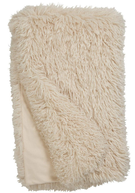Fabulous-Furs Signature Series Cream Mongolian Faux Fur Throws  Fabulous-Furs Signature Series Cream Mongolian Faux Fur Throws