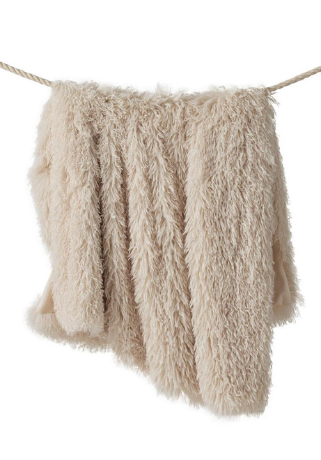 Fabulous-Furs Signature Series Cream Mongolian Faux Fur Throws  Fabulous-Furs Signature Series Cream Mongolian Faux Fur Throws