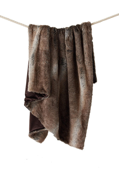 Fabulous-Furs Signature Series Grey Rabbit Faux Fur Throws  Fabulous-Furs Signature Series Grey Rabbit Faux Fur Throws