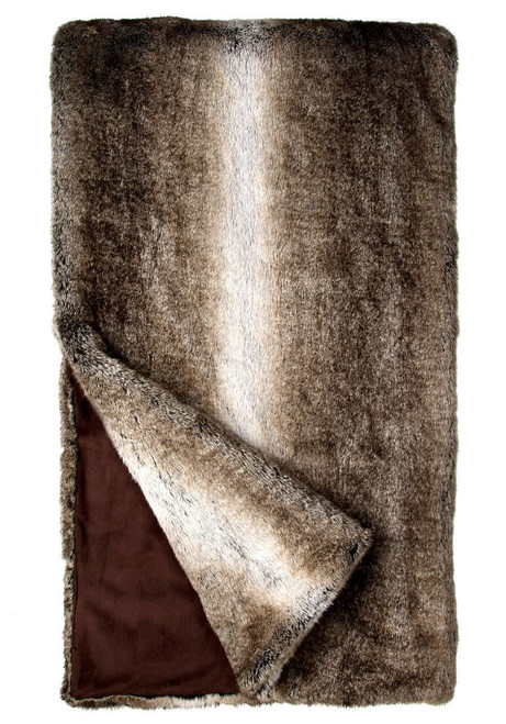 Fabulous-Furs Signature Series Grey Rabbit Faux Fur Throws  Fabulous-Furs Signature Series Grey Rabbit Faux Fur Throws