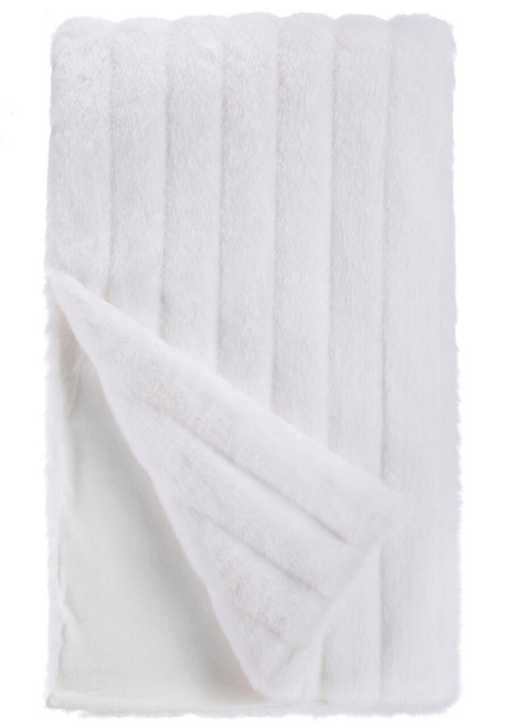 Fabulous-Furs Signature Series White Mink Faux Fur Throws  Fabulous-Furs Signature Series White Mink Faux Fur Throws
