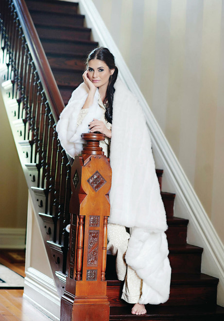 Fabulous-Furs Signature Series White Mink Faux Fur Throws  Fabulous-Furs Signature Series White Mink Faux Fur Throws