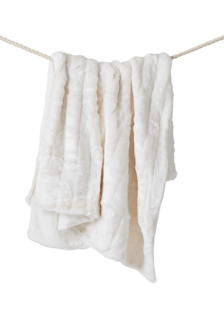Fabulous-Furs Signature Series White Mink Faux Fur Throws  Fabulous-Furs Signature Series White Mink Faux Fur Throws