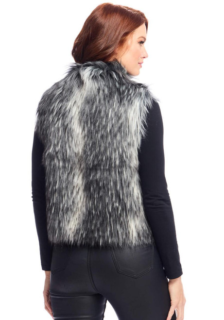 Fabulous-Furs Smokey Fox Faux Fur Foxy Crop Vest  Fabulous-Furs Smokey Fox Faux Fur Foxy Crop Vest