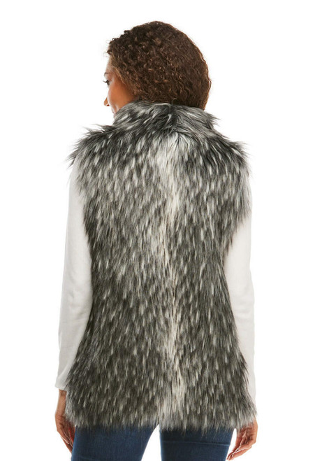 Fabulous-Furs Smokey Fox Faux Fur Hook Vest  Fabulous-Furs Smokey Fox Faux Fur Hook Vest