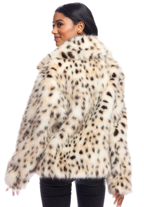 Fabulous-Furs Snow Leopard Faux Fur Sofia Swish Coat  Fabulous-Furs Snow Leopard Faux Fur Sofia Swish Coat