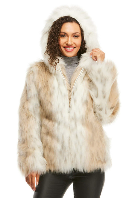 Fabulous-Furs Snow Lynx Faux Fur Hooded Parka  Fabulous-Furs Snow Lynx Faux Fur Hooded Parka
