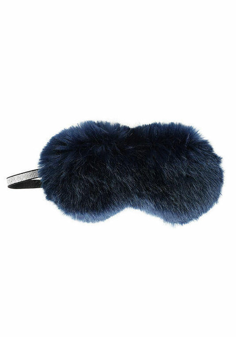 Fabulous-Furs Steel Blue Mink Faux Fur Sparkle Eyemask  Fabulous-Furs Steel Blue Mink Faux Fur Sparkle Eyemask