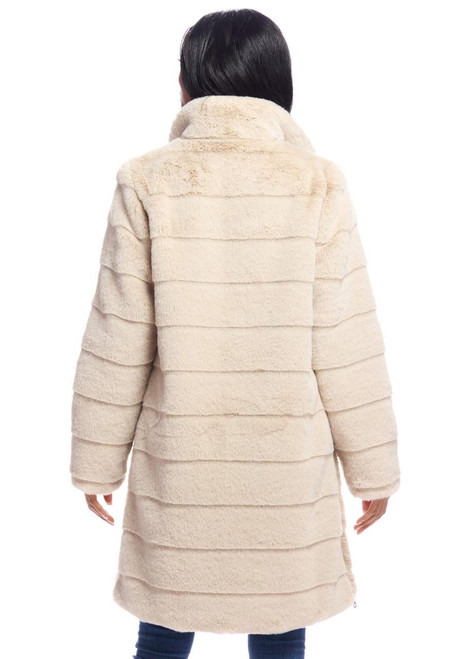 Fabulous-Furs Stone Faux Fur Getaway Coat  Fabulous-Furs Stone Faux Fur Getaway Coat