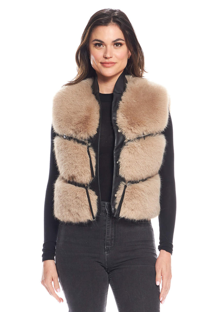 Fabulous-Furs Stone Fox Faux Fur La Moda Vest  Fabulous-Furs Stone Fox Faux Fur La Moda Vest