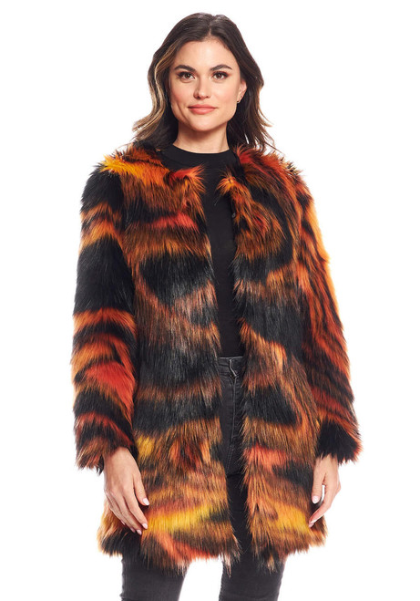 Fabulous-Furs Supernova Faux Fur Knee-Length Coat  Fabulous-Furs Supernova Faux Fur Knee-Length Coat