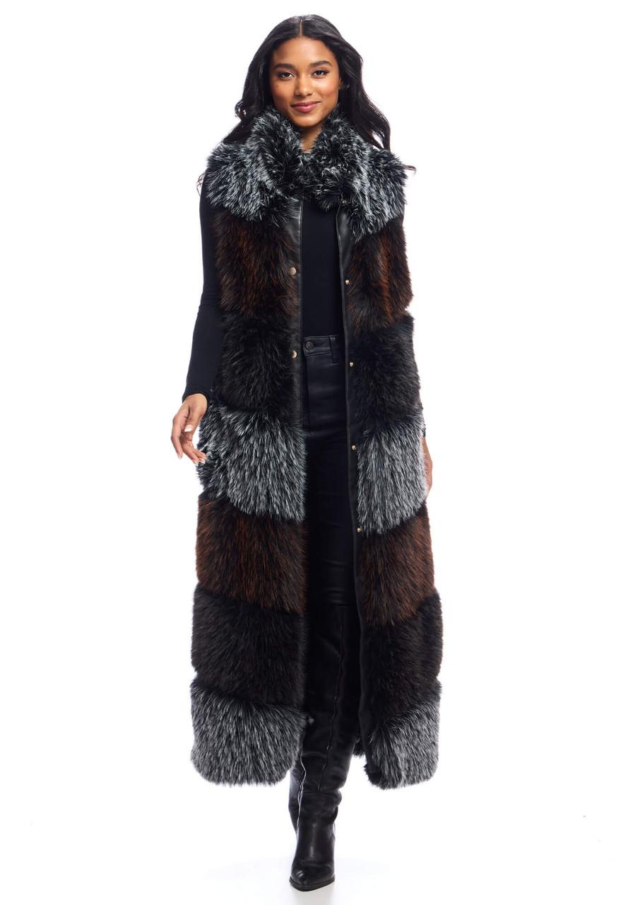 Fabulous-Furs Trendsetter Faux Fur Maxi Vest 