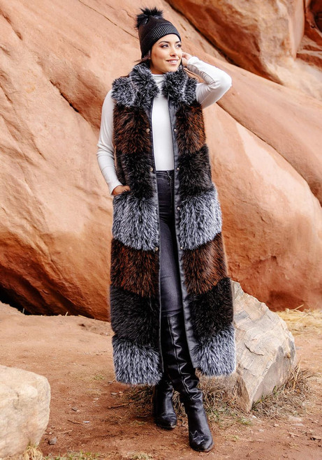 Fabulous-Furs Trendsetter Faux Fur Maxi Vest  Fabulous-Furs Trendsetter Faux Fur Maxi Vest